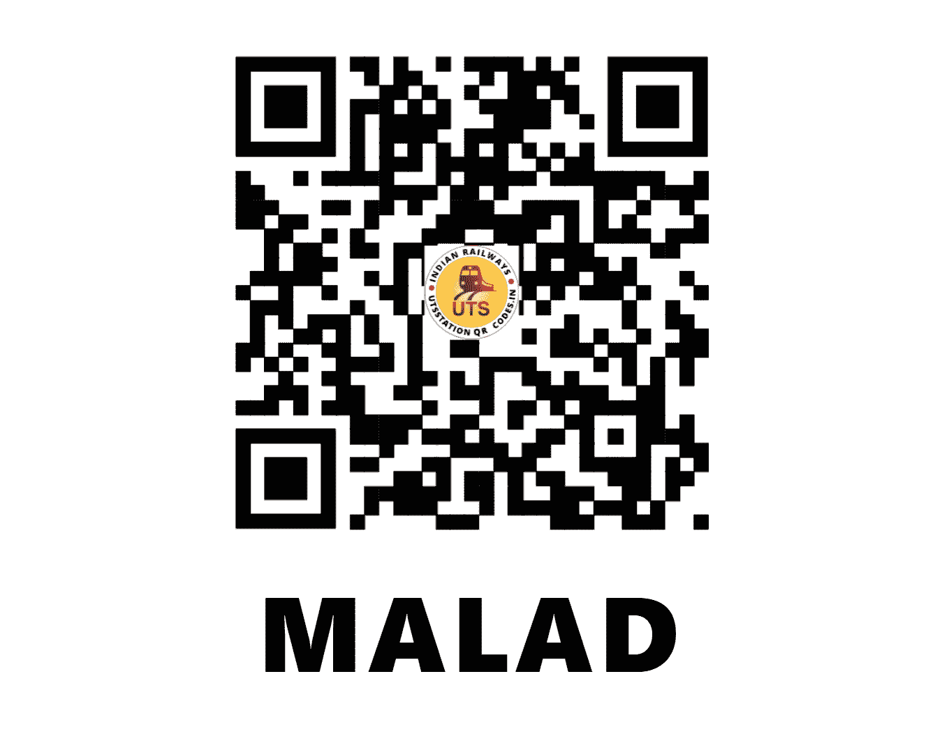 UTS QR Code for MALAD - MDD (WR - MAHARASHTRA)