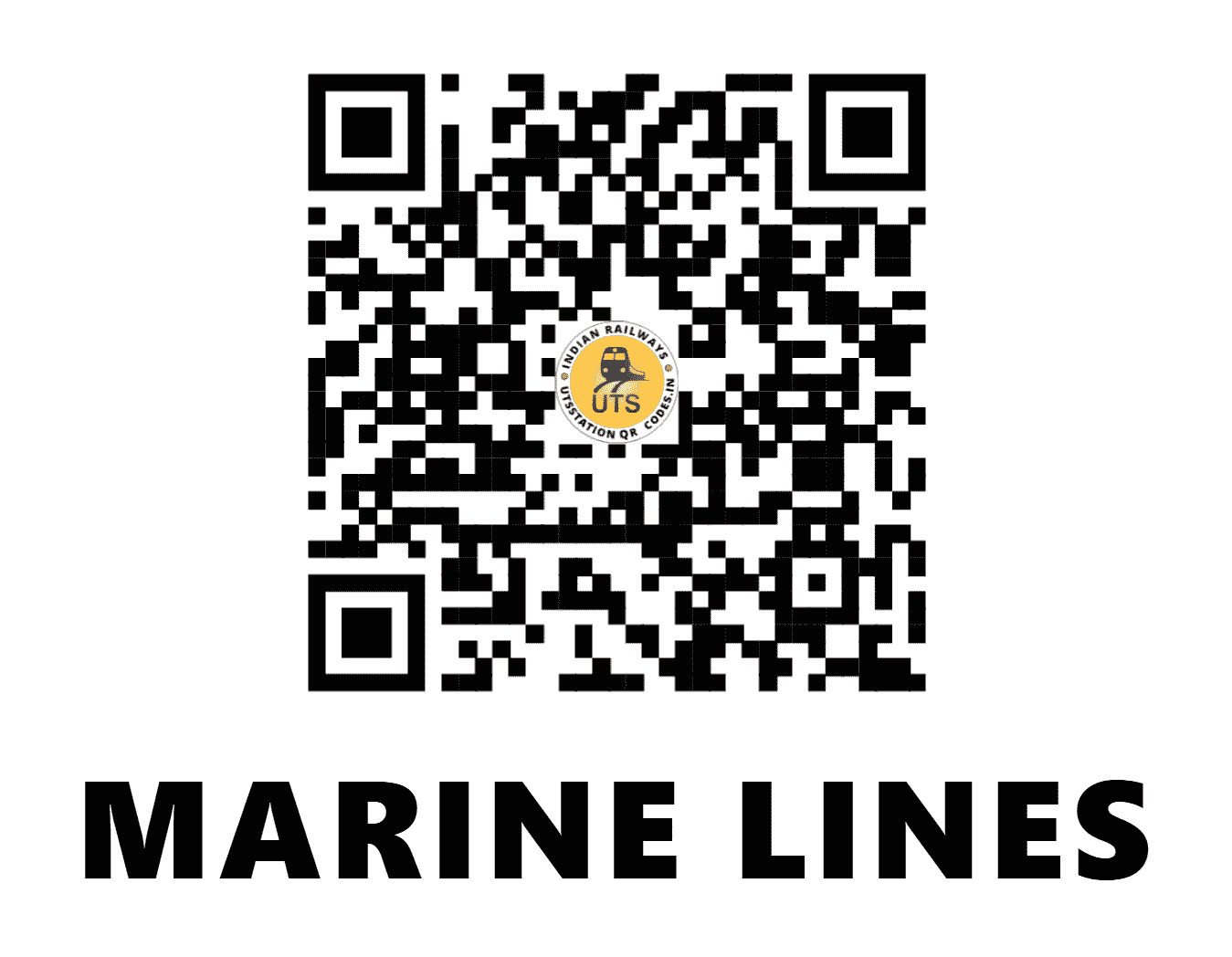 UTS QR Code for MARINE LINES - MEL (WR - MAHARASHTRA)
