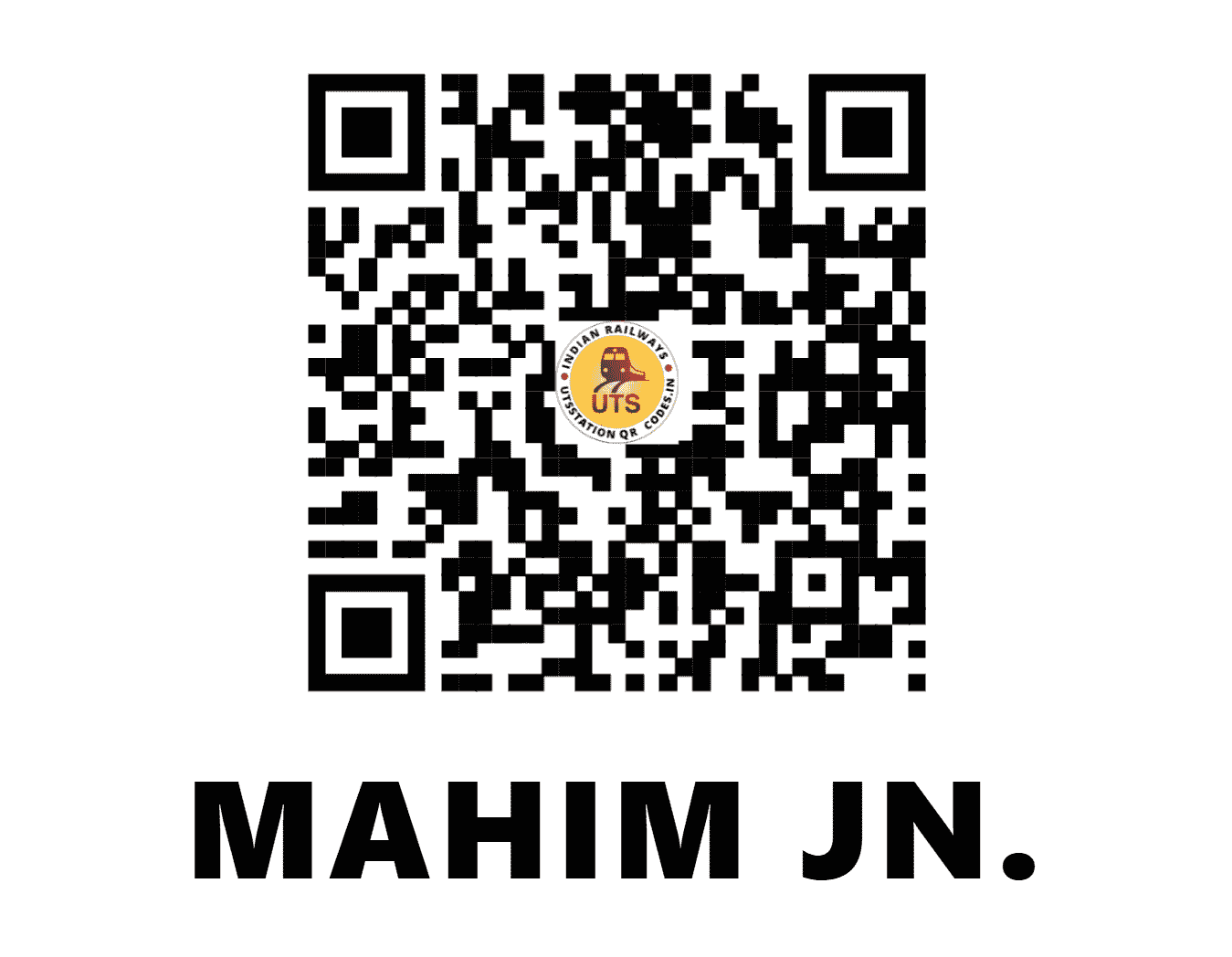 UTS QR Code for MAHIM JN. - MM (WR - MAHARASHTRA)