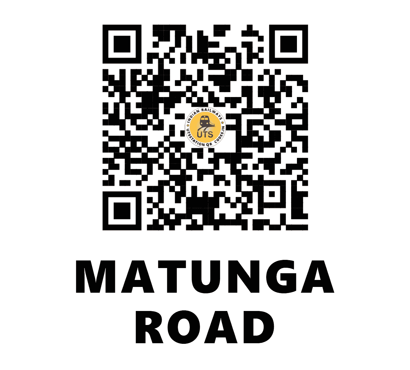 UTS QR Code for MATUNGA ROAD - MRU (WR - MAHARASHTRA)