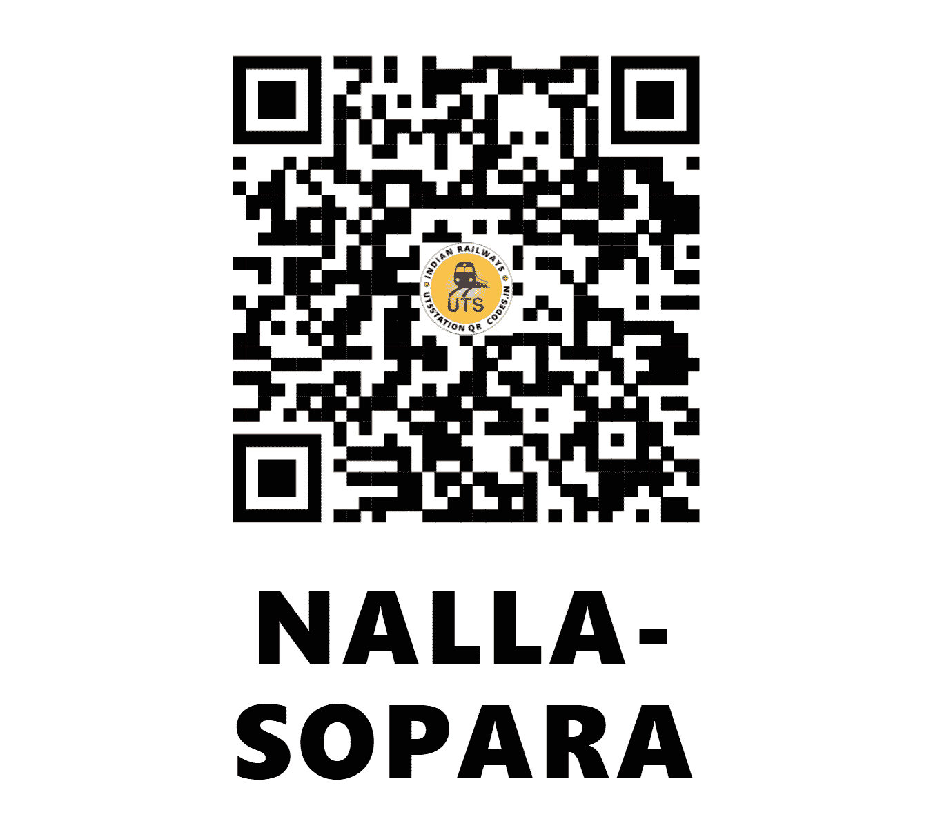 UTS QR Code for NALLA-SOPARA - NSP (WR - MAHARASHTRA)
