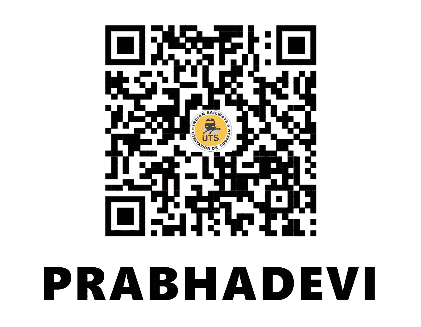 UTS QR Code for PRABHADEVI - PBHD (WR - MAHARASHTRA)