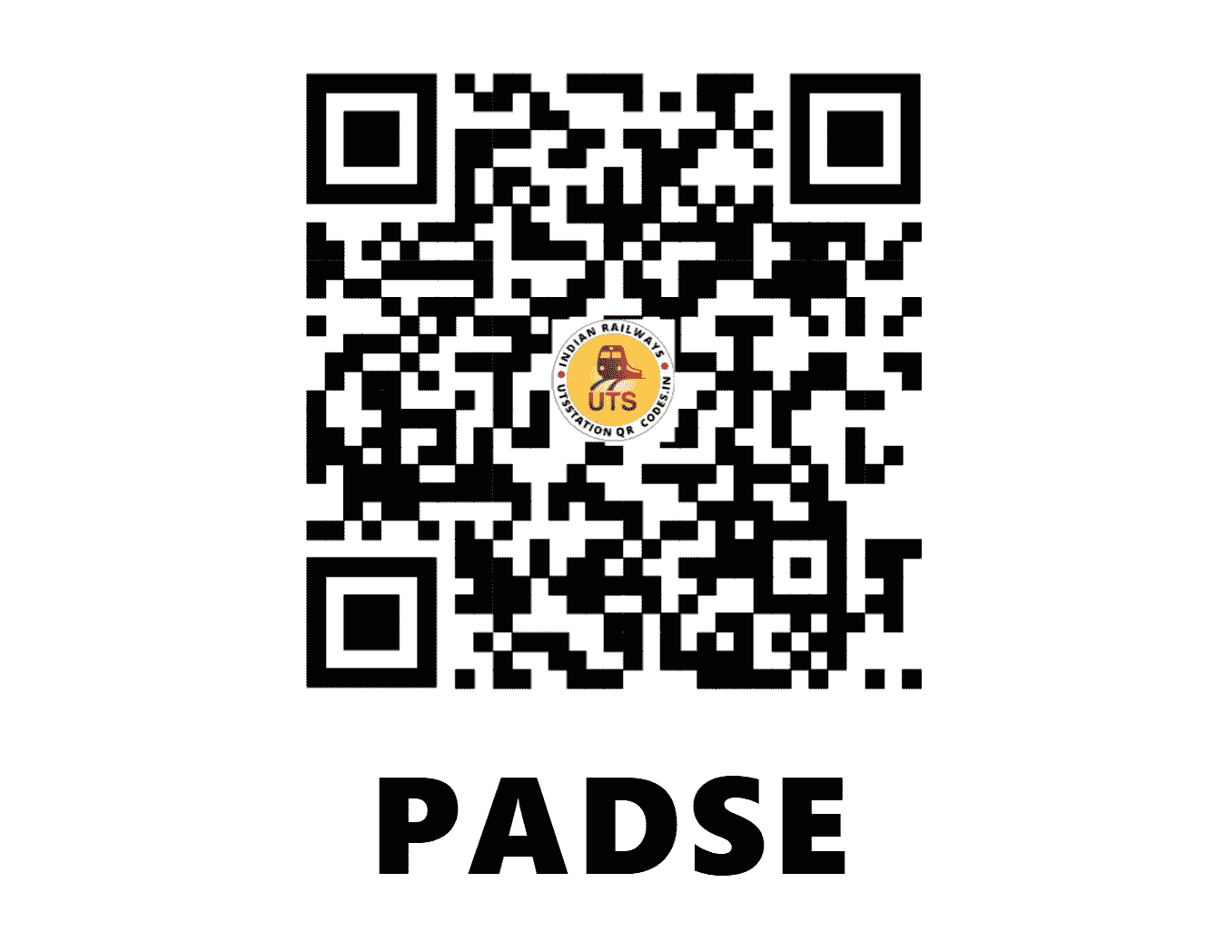 UTS QR Code for PADSE - PDP (WR - MAHARASHTRA)