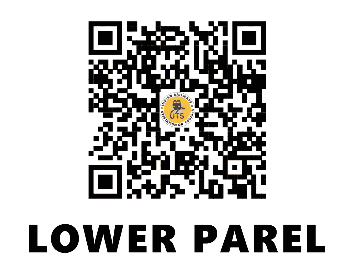 UTS QR Code for LOWER PAREL - PL (WR - MAHARASHTRA)