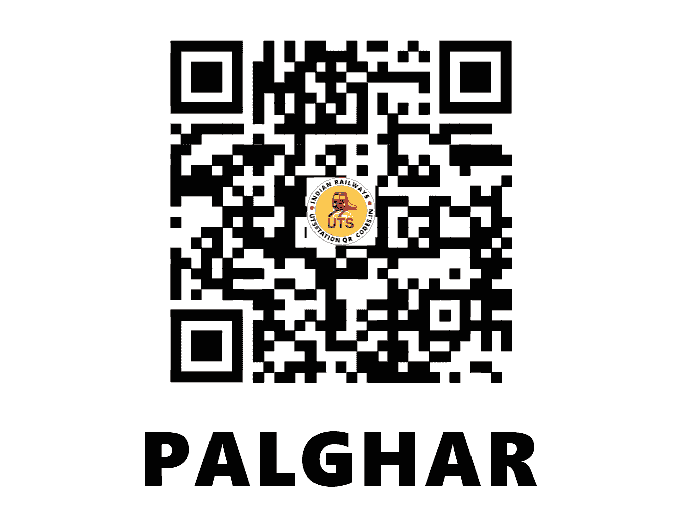 UTS QR Code for PALGHAR - PLG (WR - MAHARASHTRA)
