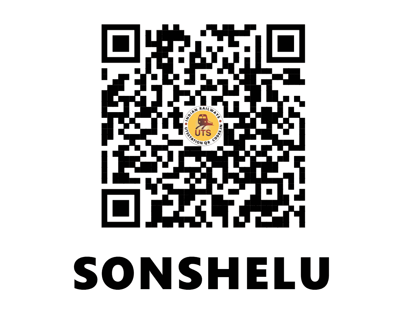 UTS QR Code for SONSHELU - SNSL (WR - MAHARASHTRA)
