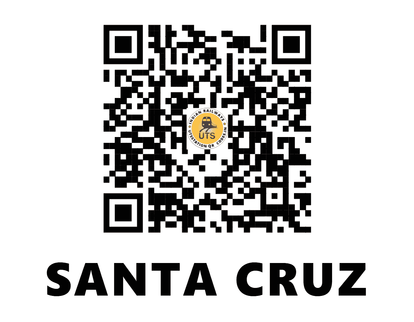 UTS QR Code for SANTA CRUZ - STC (WR - MAHARASHTRA)