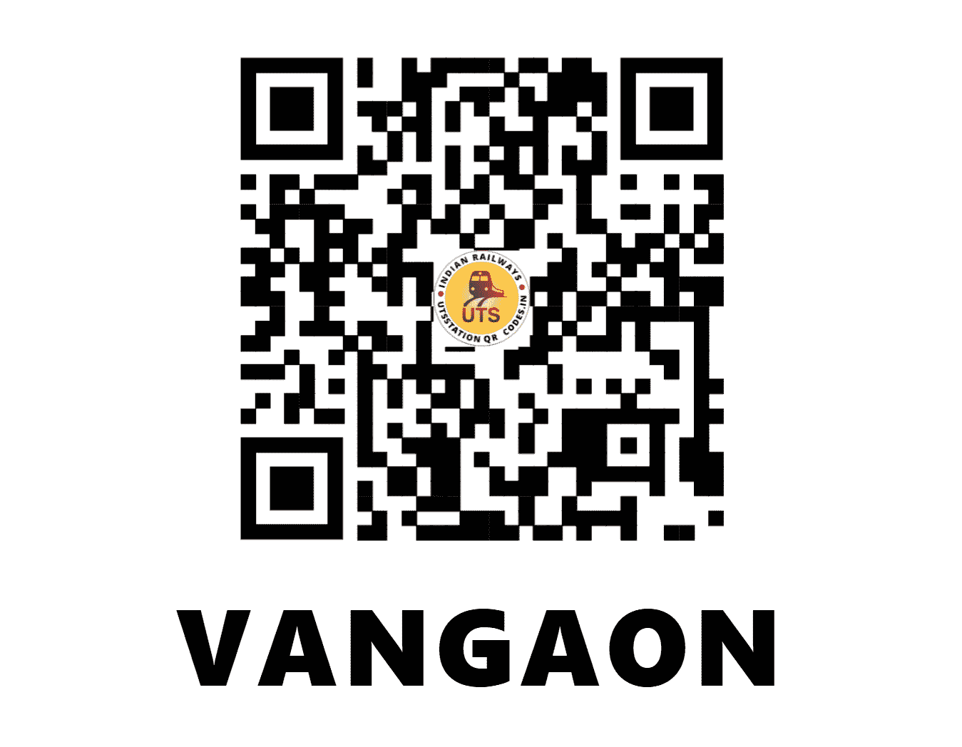 UTS QR Code for VANGAON - VGN (WR - MAHARASHTRA)