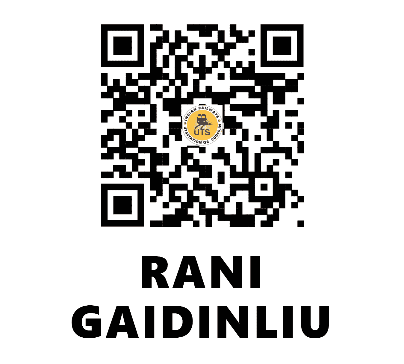 UTS QR Code for RANI GAIDINLIU - RGBP (NF - MANIPUR)