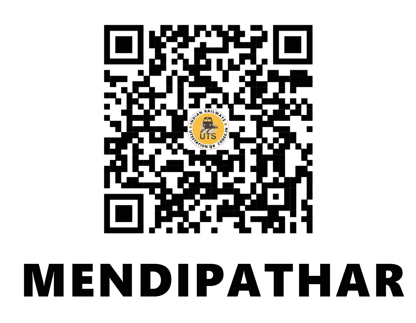 UTS QR Code for MENDIPATHAR - MNDP (NF - MEGHALAYA)