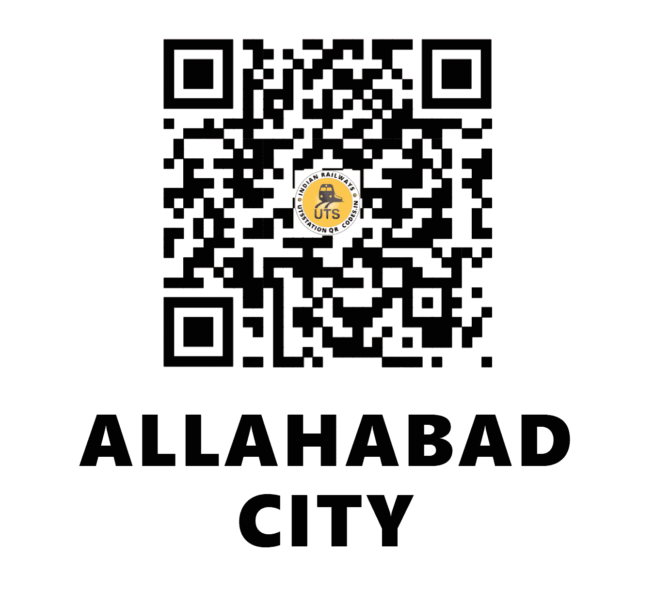 UTS QR Code for ALLAHABAD CITY - ALY (NE - )