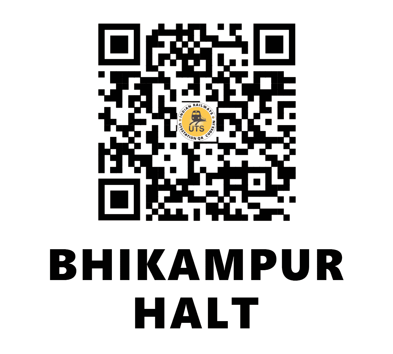UTS QR Code for BHIKAMPUR HALT - BKHP (NE - )