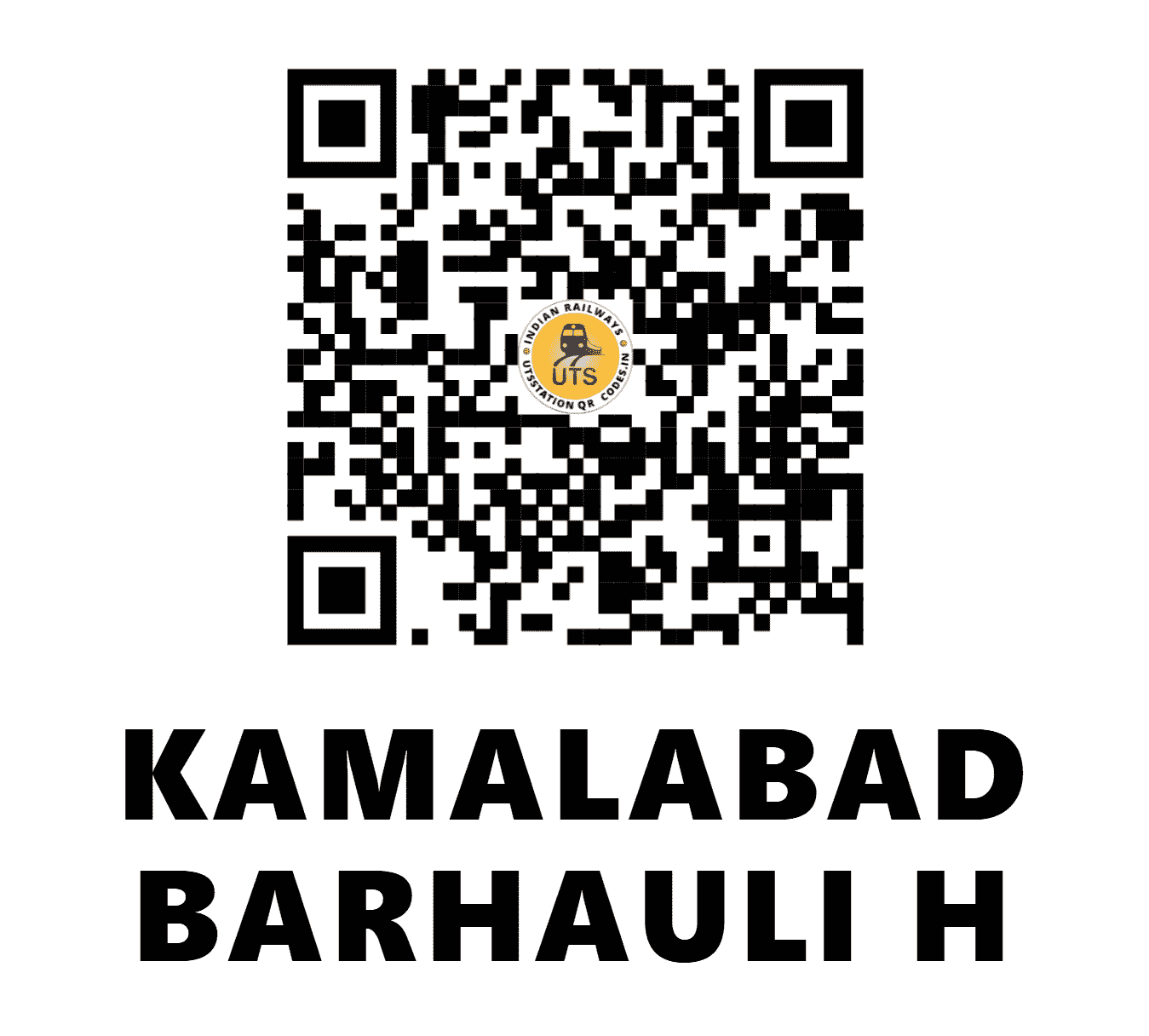 UTS QR Code for KAMALABAD BARHAULI H - KMBH (NE - )