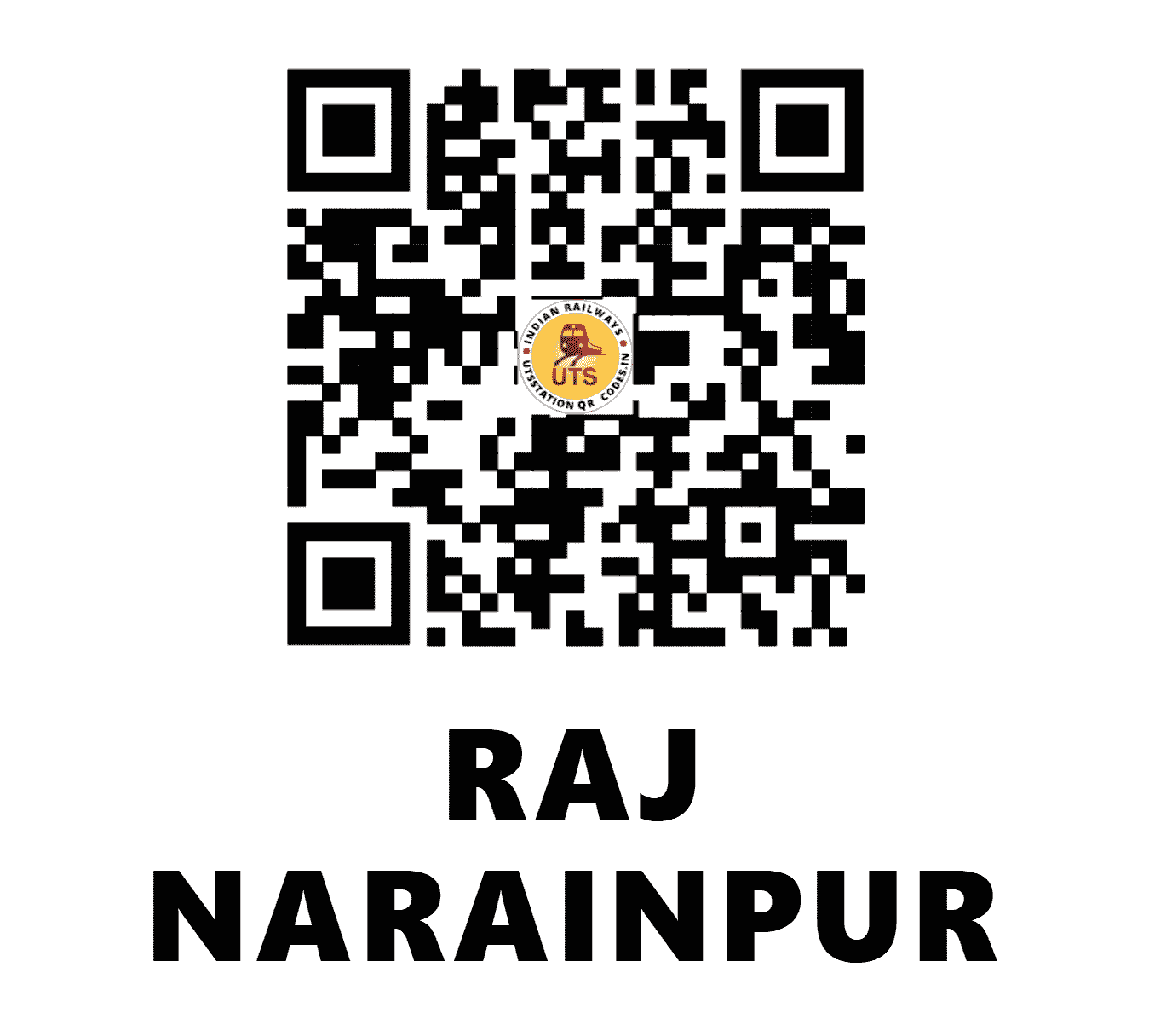 UTS QR Code for RAJ NARAINPUR - RNIR (NE - )