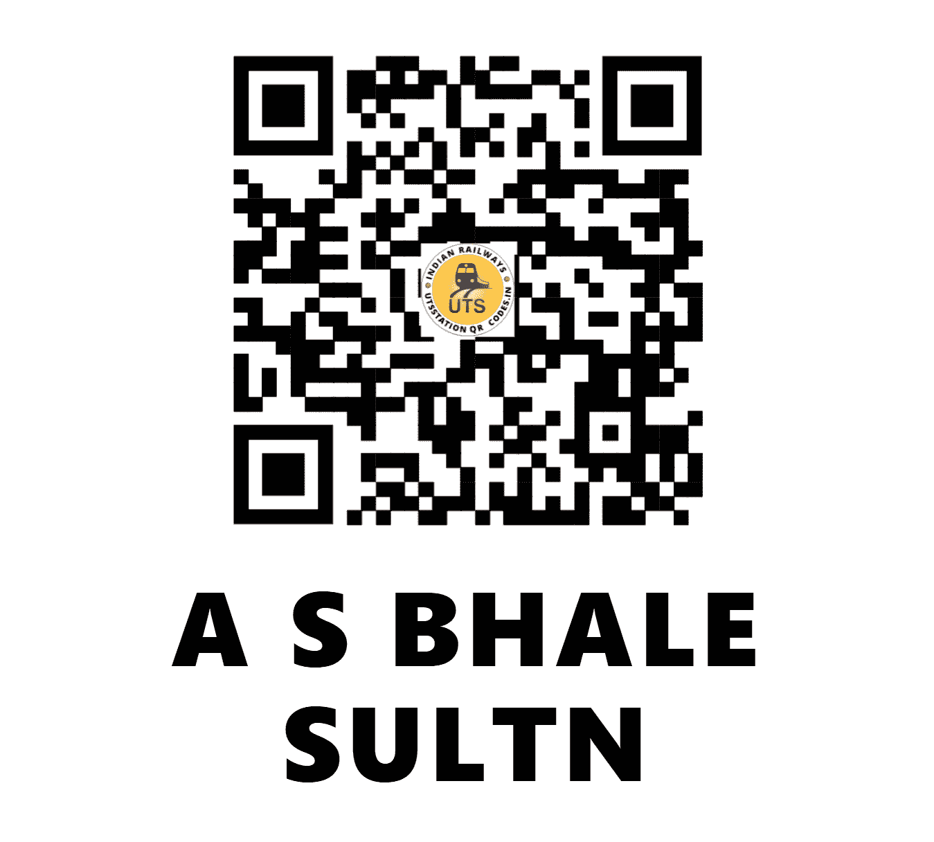 UTS QR Code for A S BHALE SULTN - ASBS (NR - )