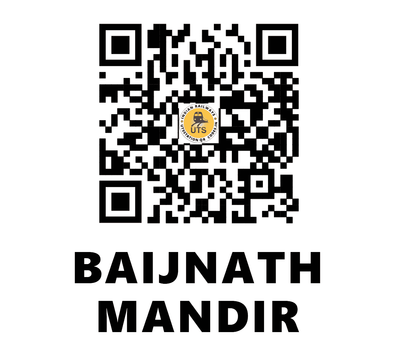 UTS QR Code for BAIJNATH MANDIR - BJMR (NR - )