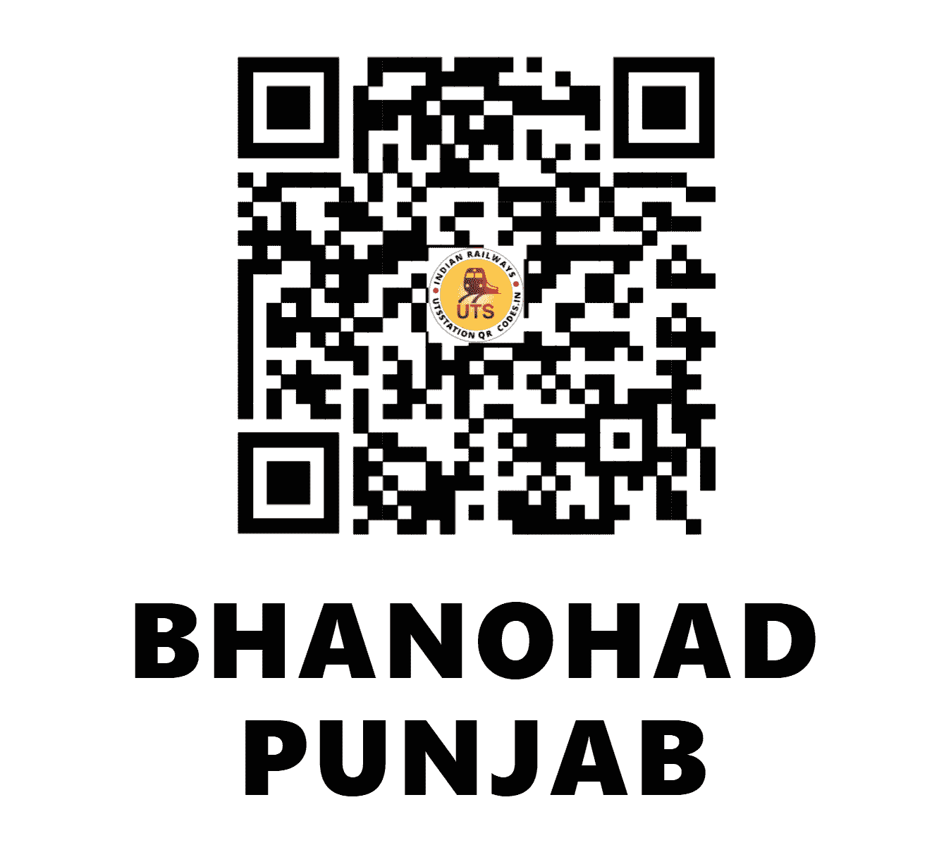 UTS QR Code for BHANOHAD PUNJAB - BQH (NR - )