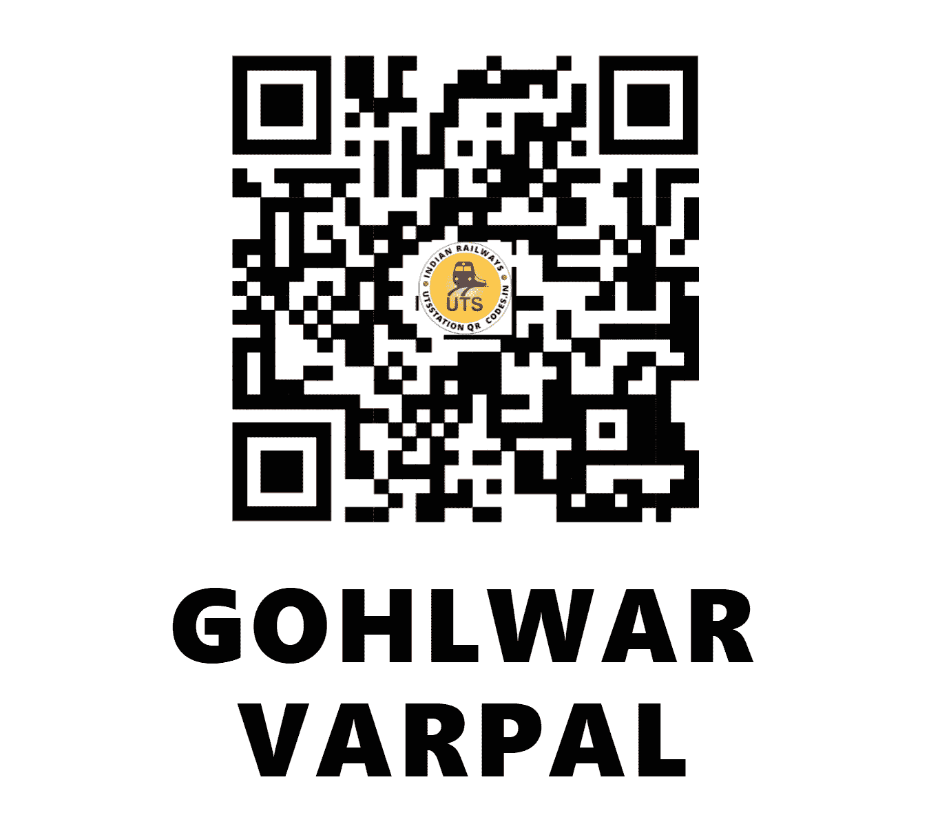 UTS QR Code for GOHLWAR VARPAL - GRV (NR - )