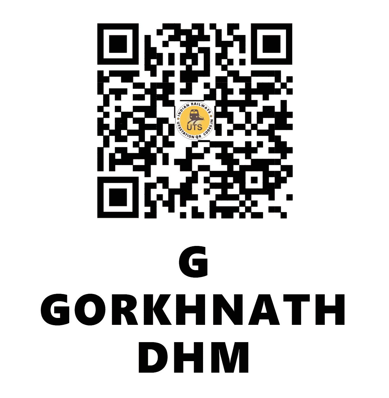 UTS QR Code for G GORKHNATH DHM - GUGD (NR - )