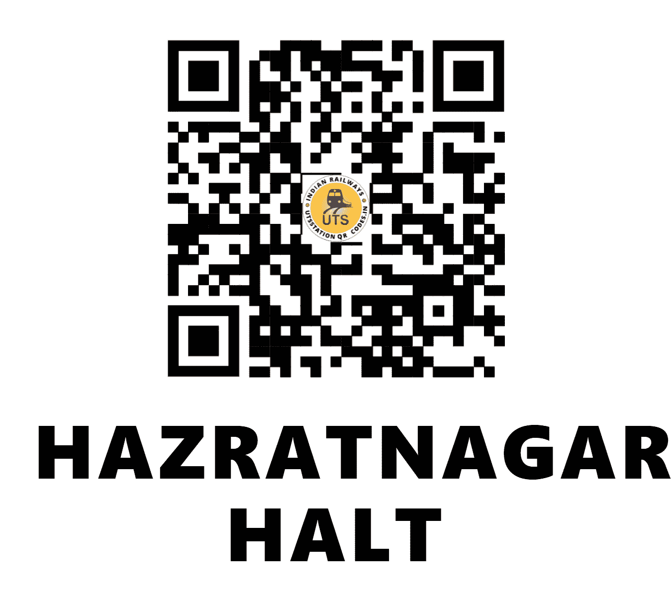 UTS QR Code for HAZRATNAGAR HALT - HZN (NR - )