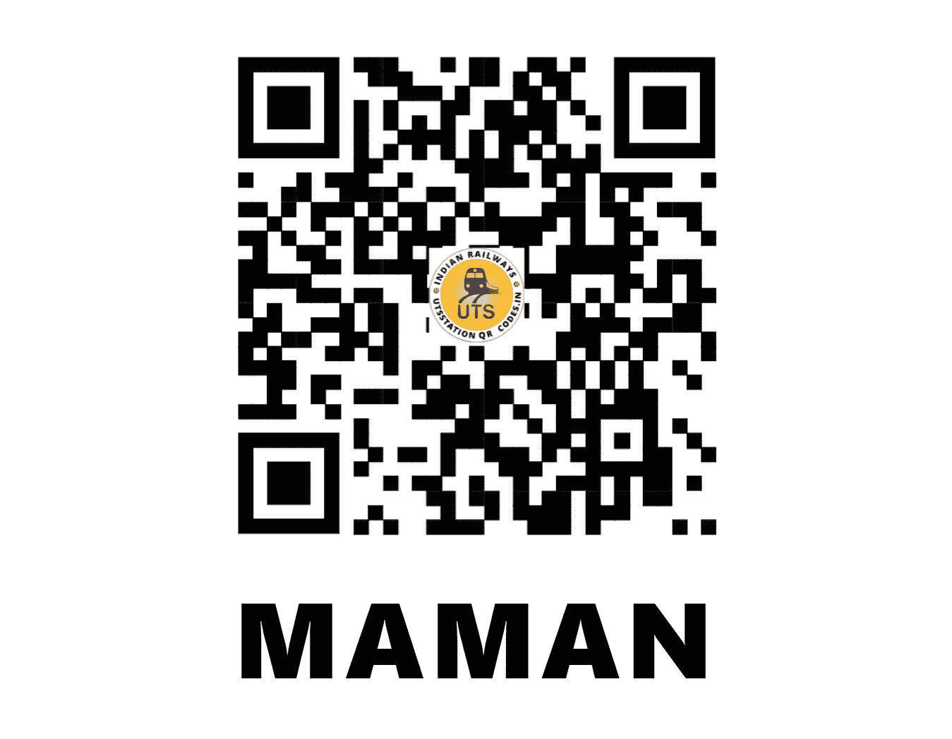 UTS QR Code for MAMAN - MOM (NR - )