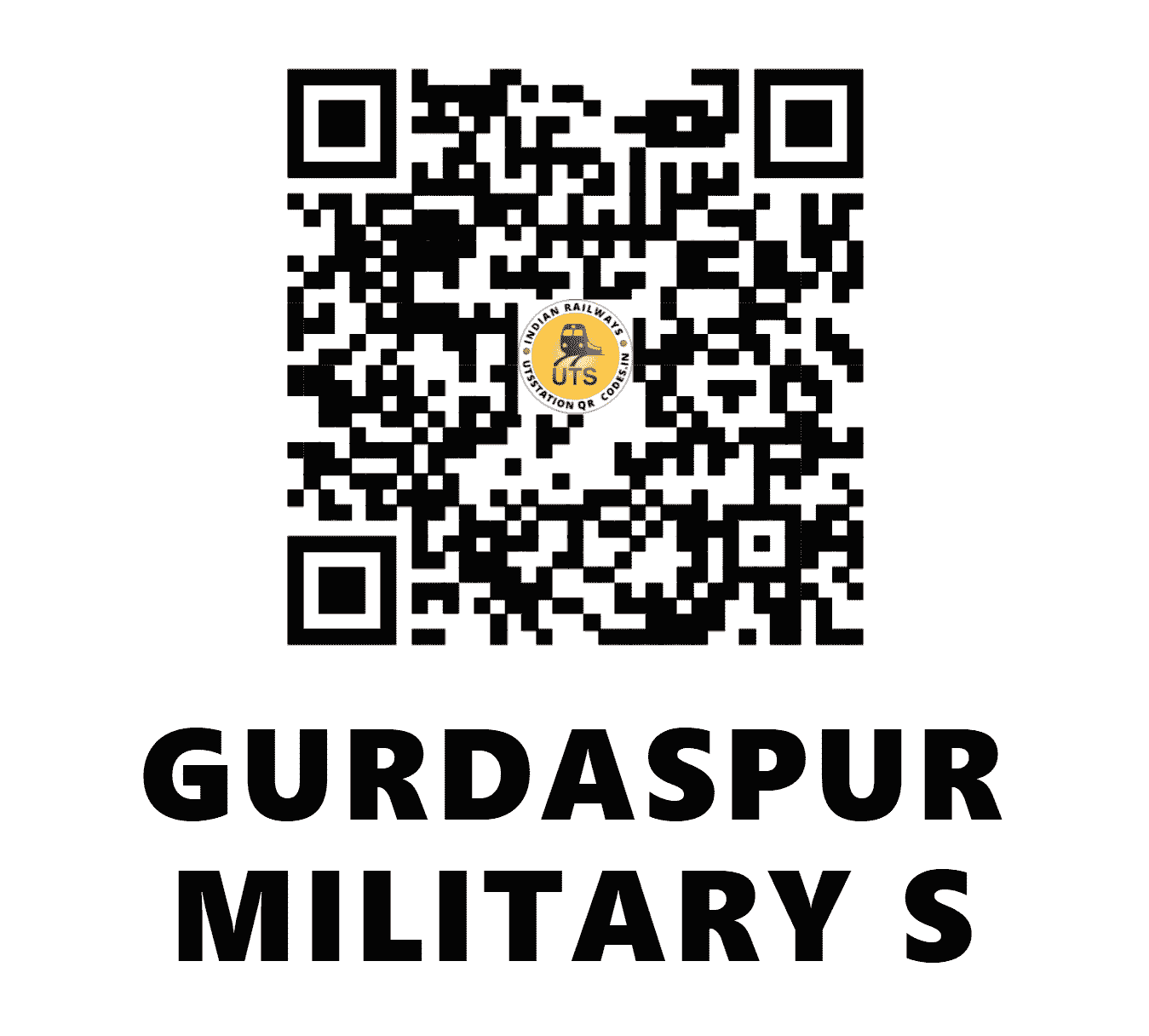 UTS QR Code for GURDASPUR MILITARY S - MRGR (NR - )