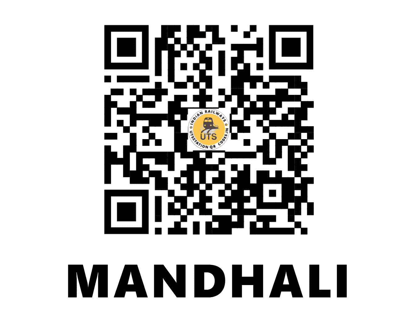 UTS QR Code for MANDHALI - MYE (NR - )