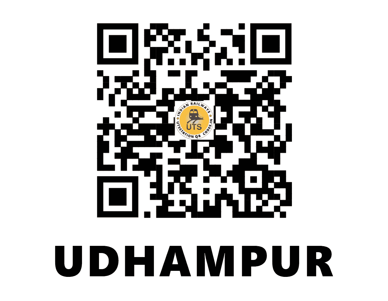 UTS QR Code for UDHAMPUR - UHP (NR - )