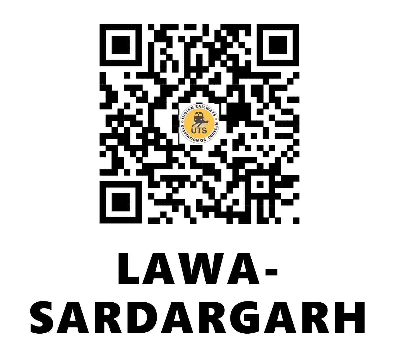 UTS QR Code for LAWA-SARDARGARH - LSG (NW - )