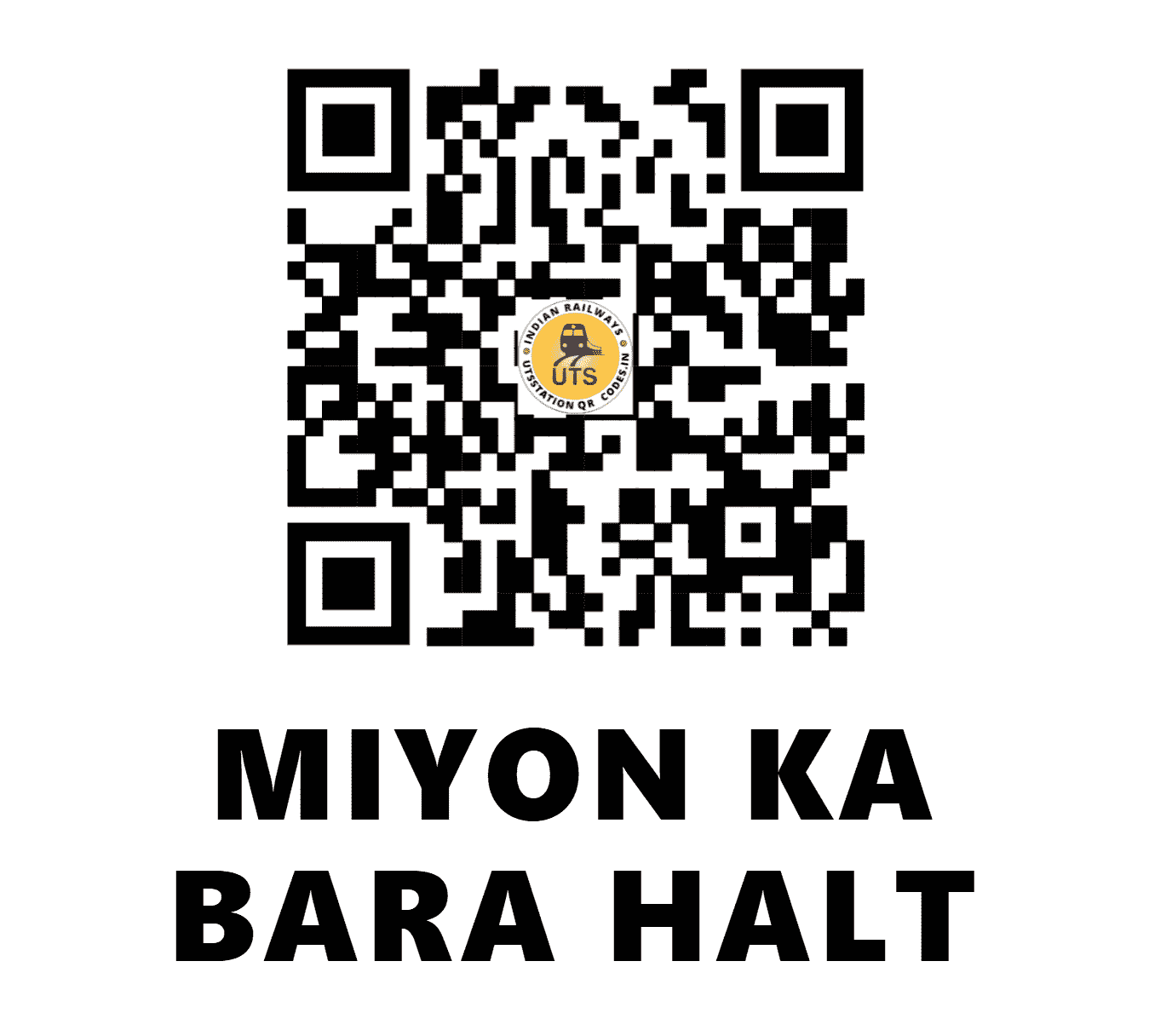 UTS QR Code for MIYON KA BARA HALT - MNKB (NW - )