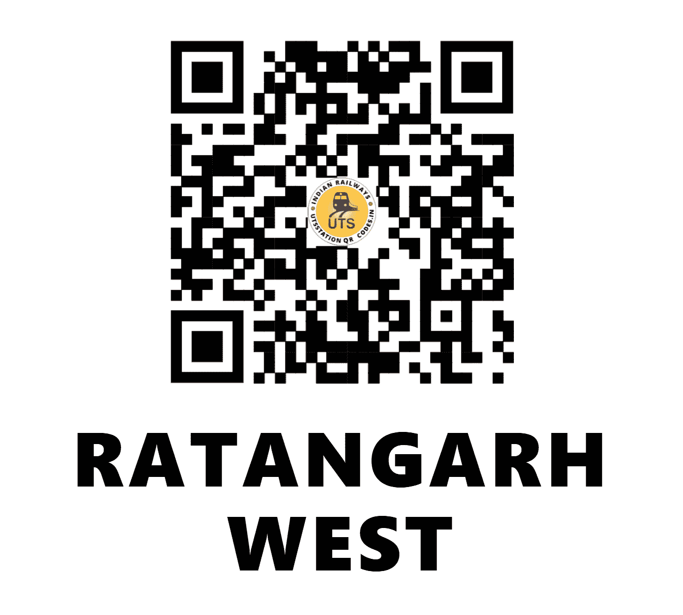 UTS QR Code for RATANGARH WEST - RXW (NW - )