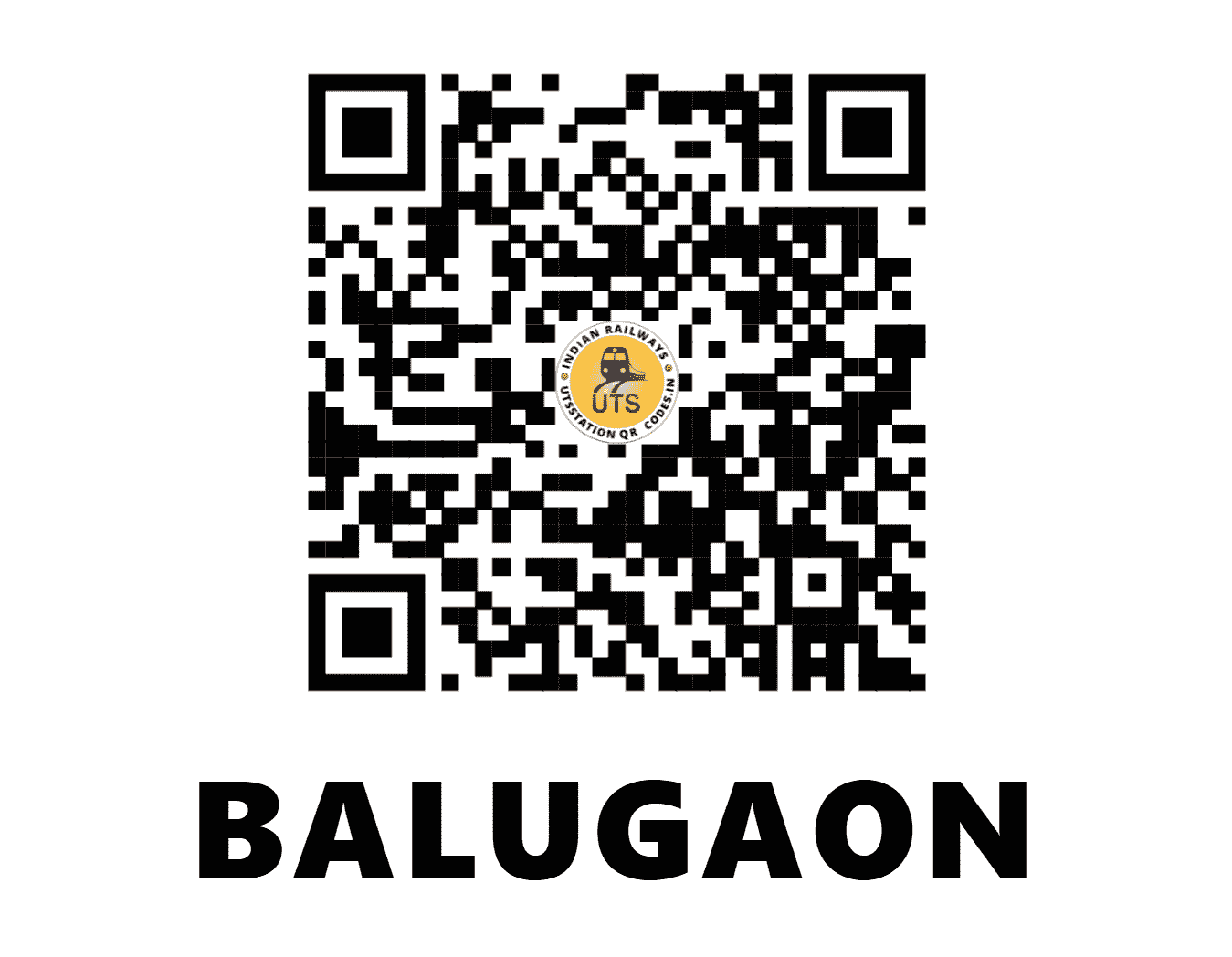 UTS QR Code for BALUGAON - BALU (EO - ODISHA)