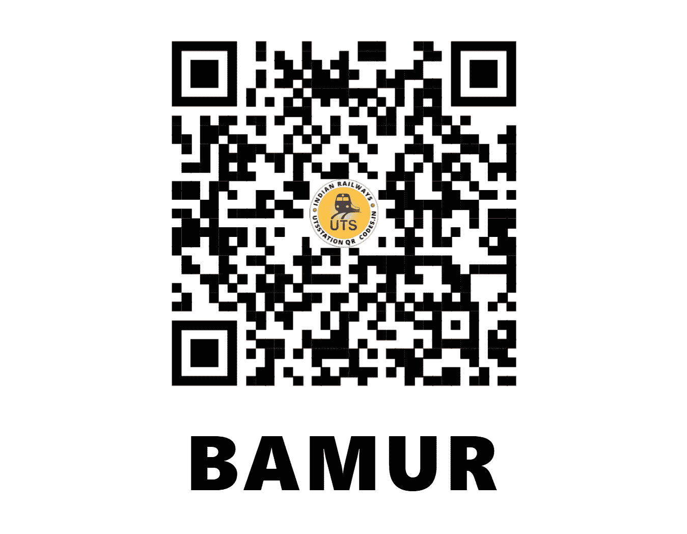 UTS QR Code for BAMUR - BAMR (EO - ODISHA)