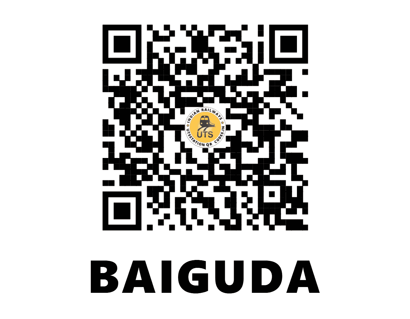 UTS QR Code for BAIGUDA - BGUA (EO - ODISHA)