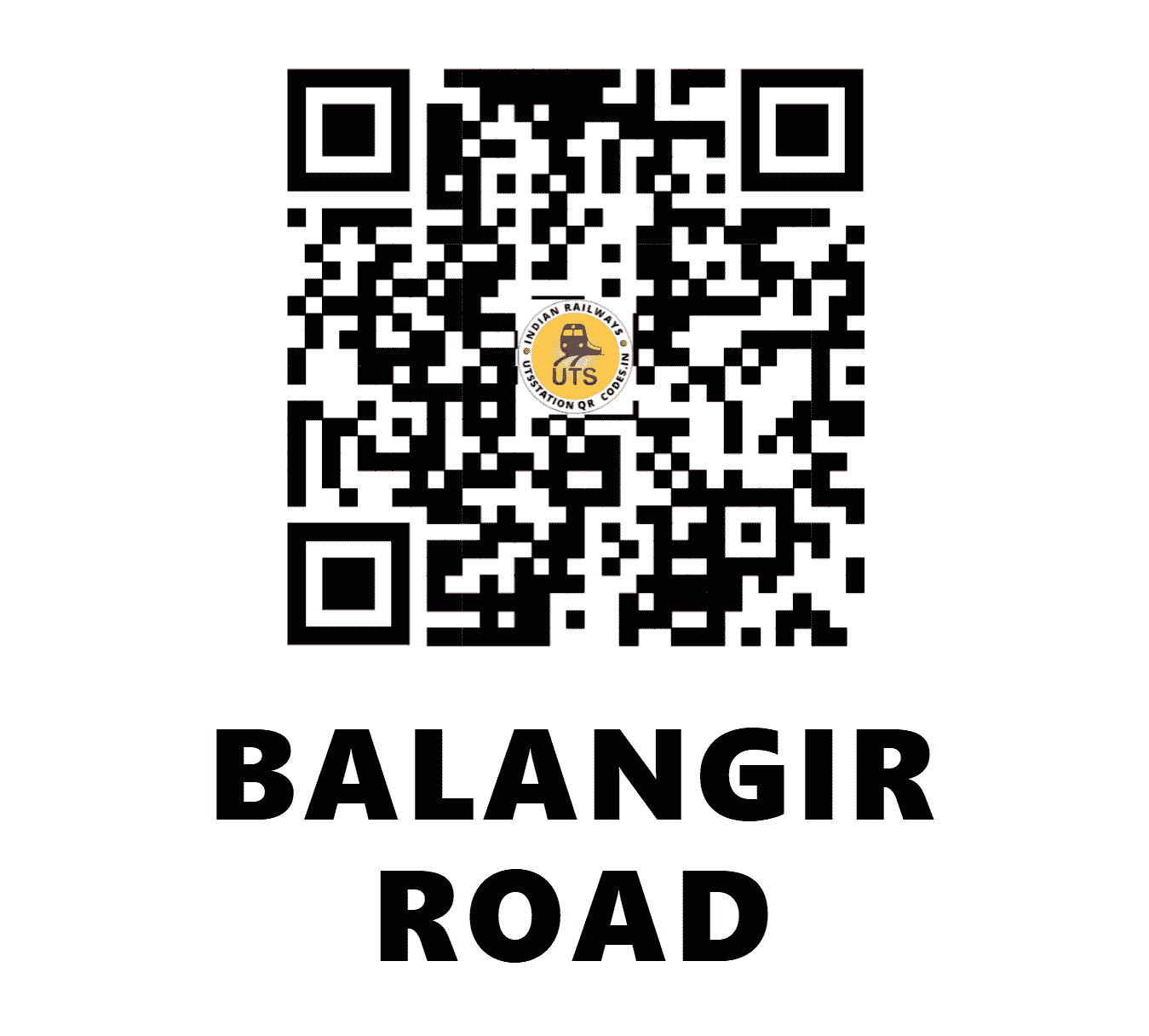 UTS QR Code for BALANGIR ROAD - BNRD (EO - ODISHA)