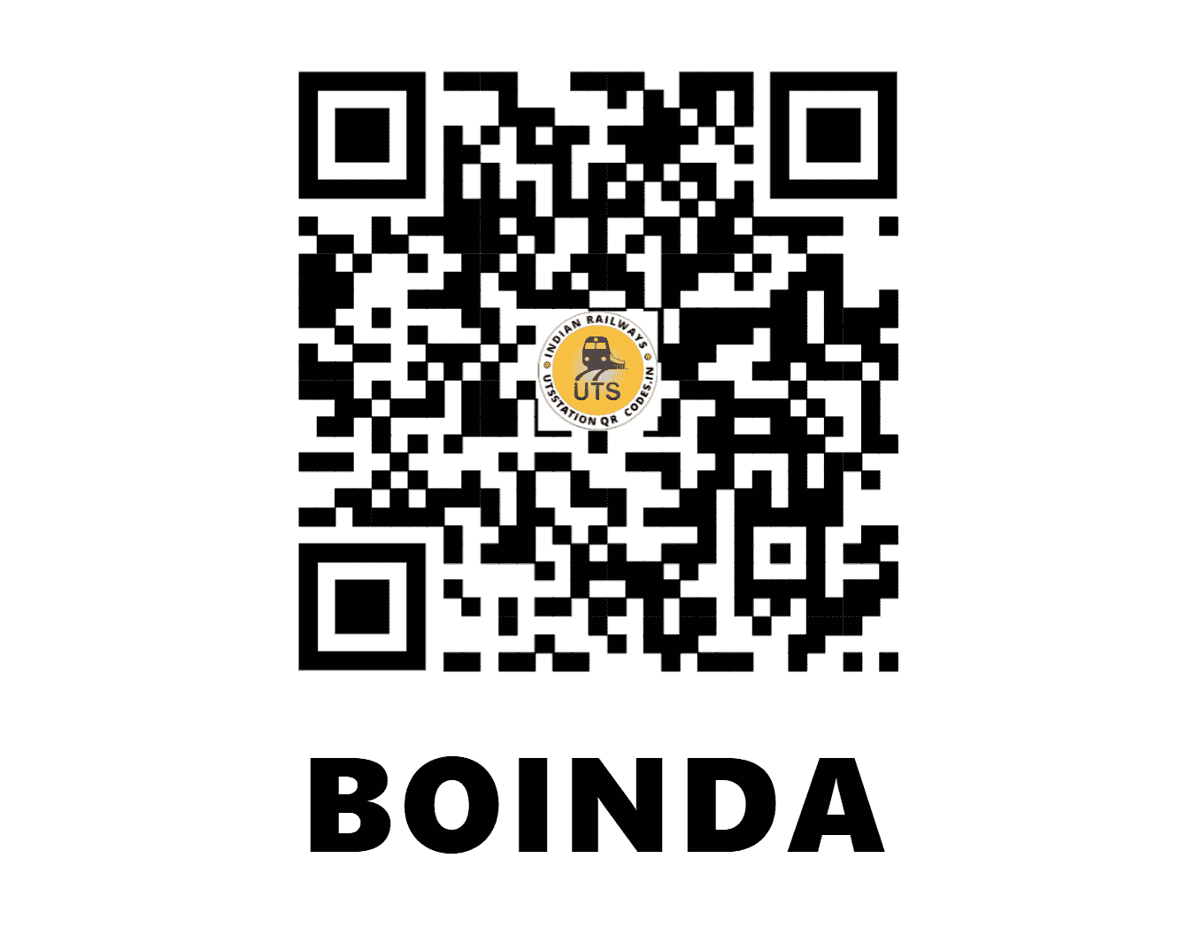 UTS QR Code for BOINDA - BONA (EO - ODISHA)