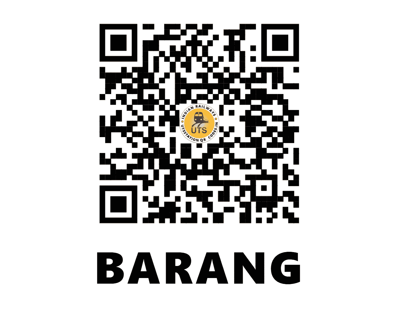 UTS QR Code for BARANG - BRAG (EO - ODISHA)