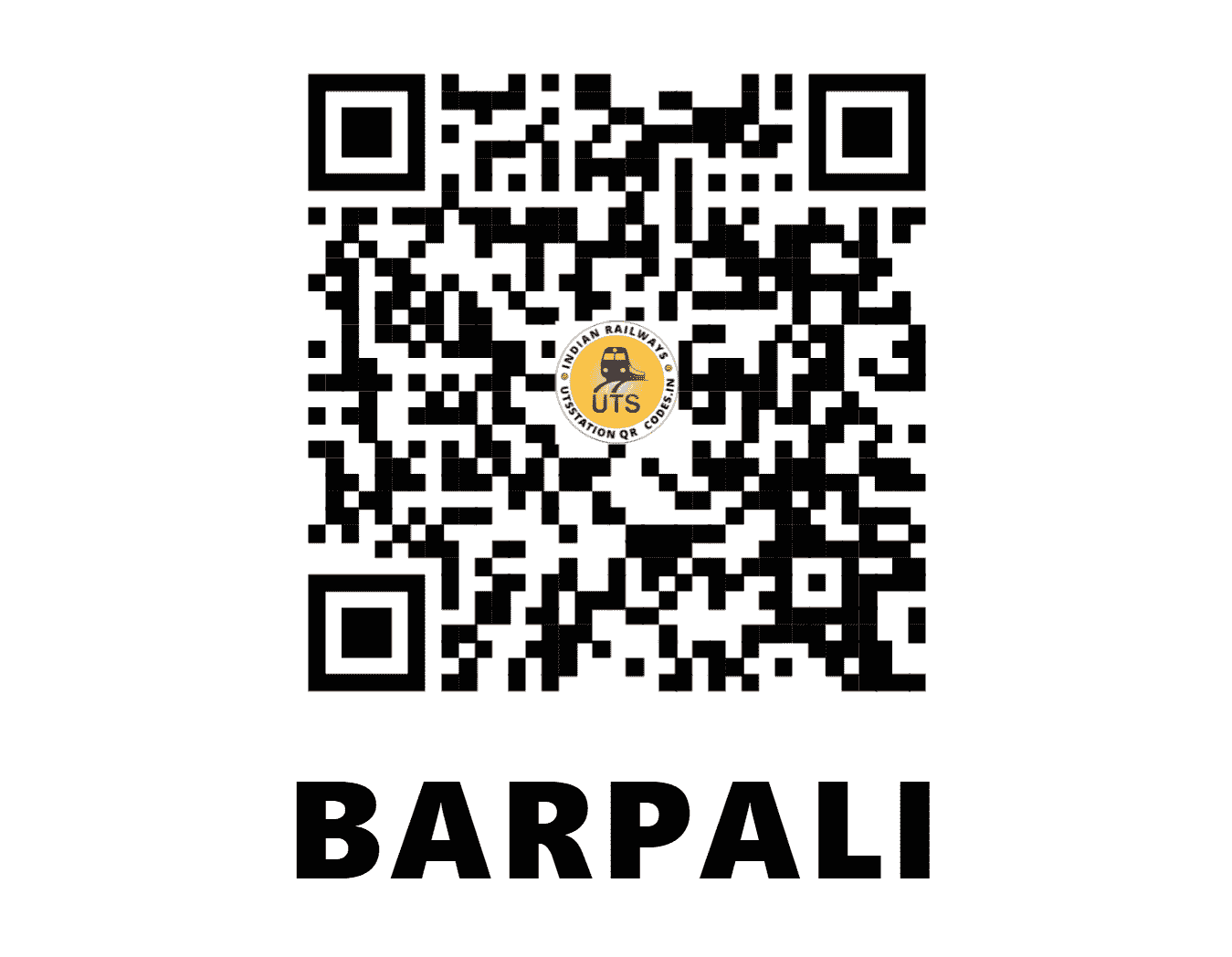 UTS QR Code for BARPALI - BRPL (EO - ODISHA)