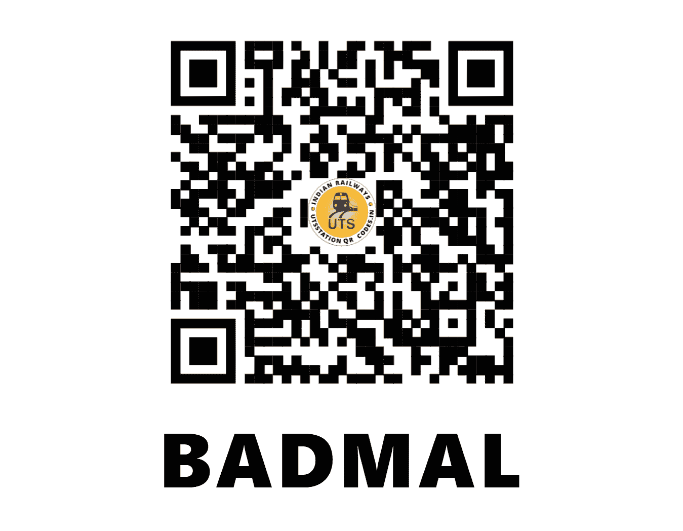 UTS QR Code for BADMAL - BUDM (EO - ODISHA)