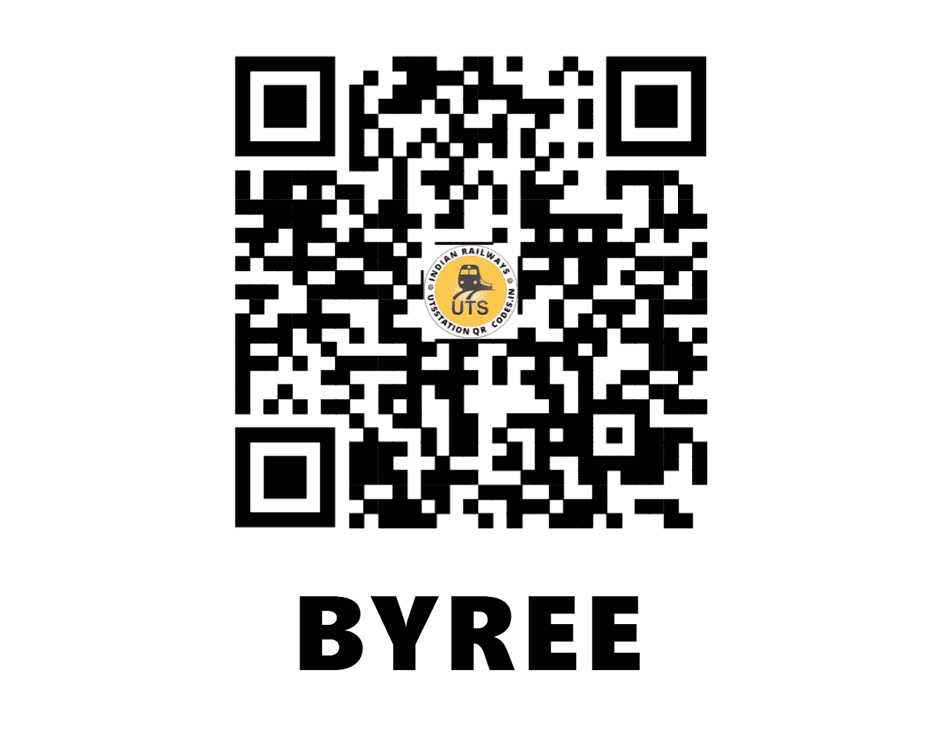 UTS QR Code for BYREE - BYY (EO - ODISHA)