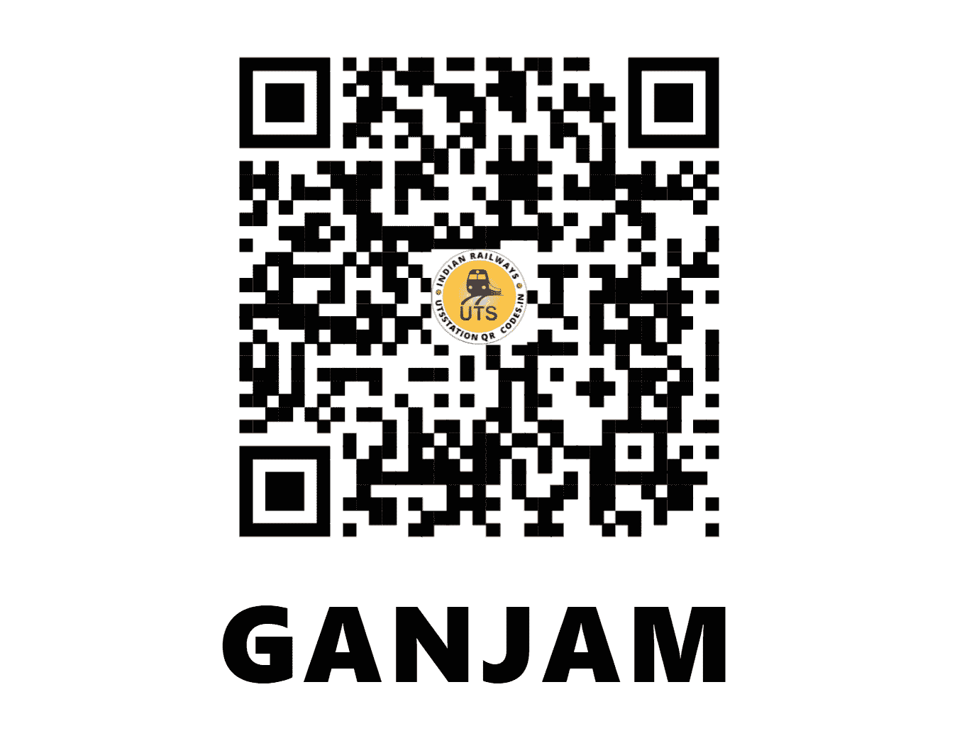 UTS QR Code for GANJAM - GAM (EO - ODISHA)