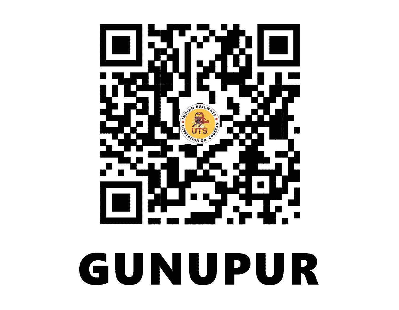 UTS QR Code for GUNUPUR - GNPR (EO - ODISHA)