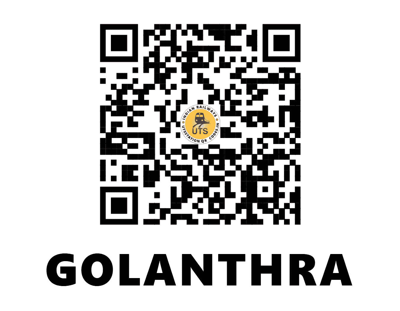 UTS QR Code for GOLANTHRA - GTA (EO - ODISHA)