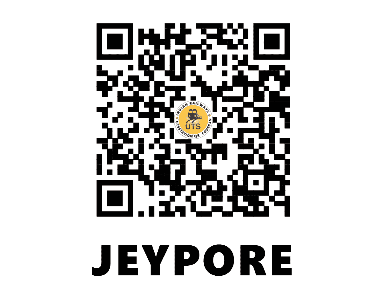 UTS QR Code for JEYPORE - JYP (EO - ODISHA)
