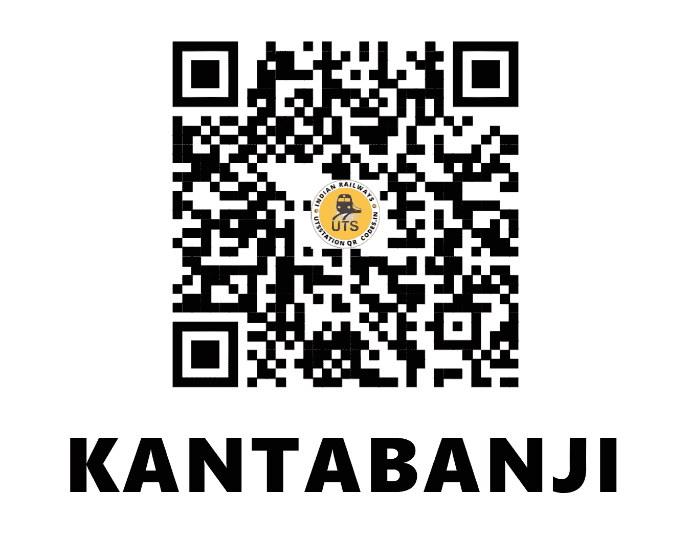 UTS QR Code for KANTABANJI - KBJ (EO - ODISHA)