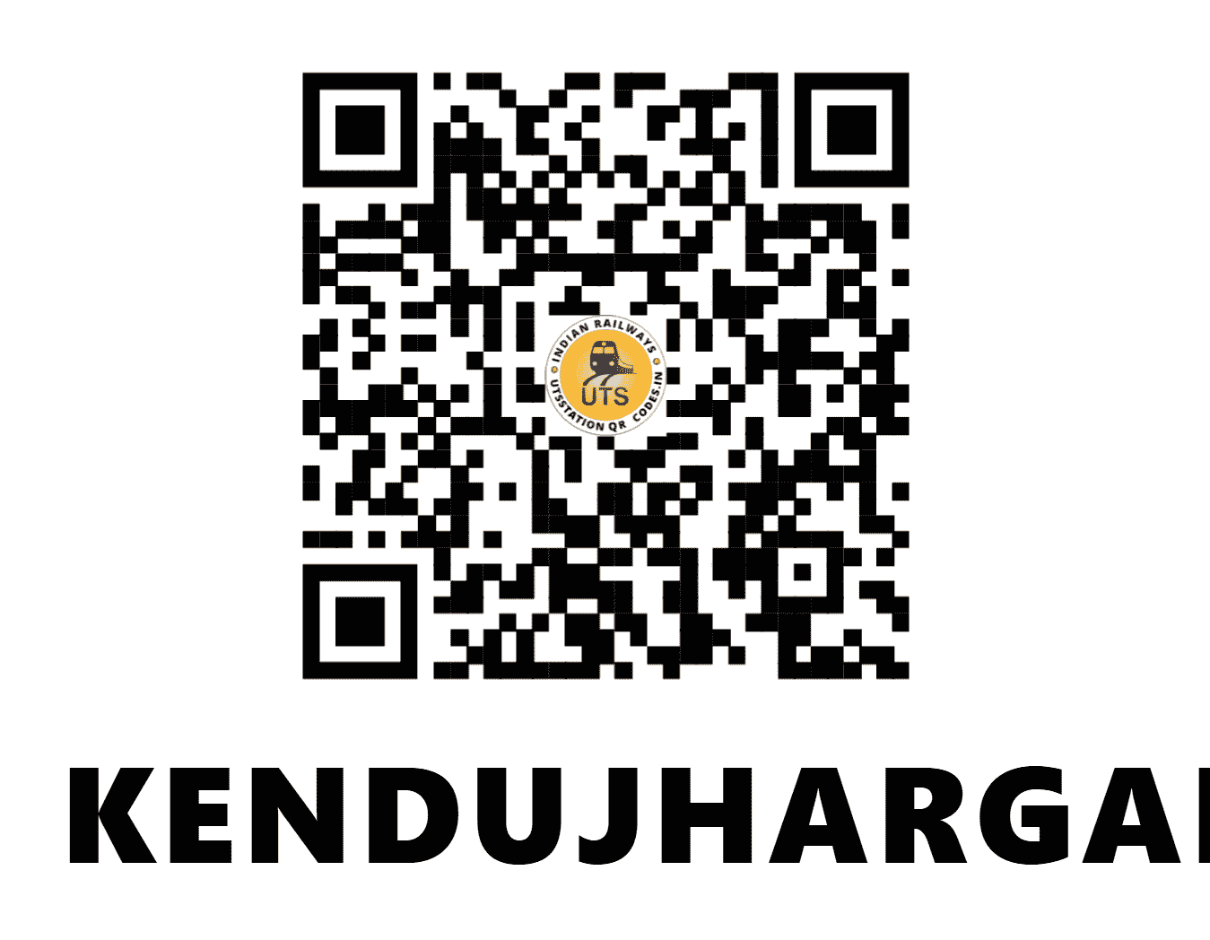 UTS QR Code for KENDUJHARGARH - KDJR (EO - ODISHA)