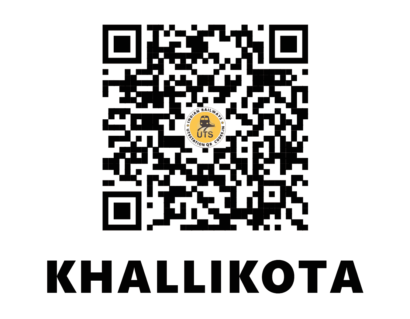 UTS QR Code for KHALLIKOTA - KIT (EO - ODISHA)