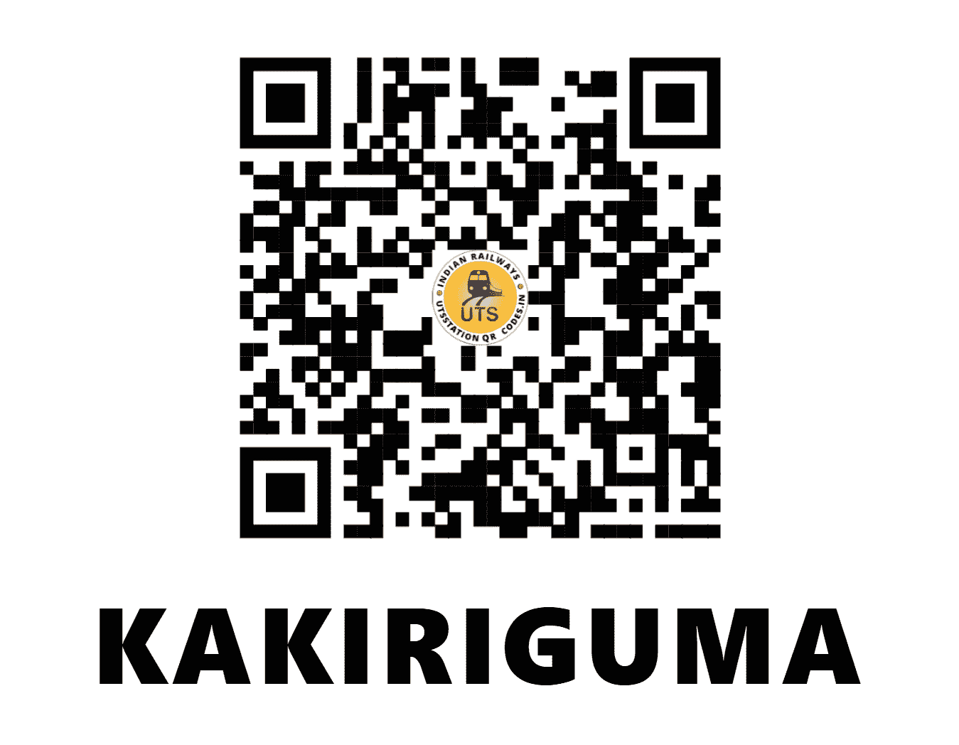 UTS QR Code for KAKIRIGUMA - KKGM (EO - ODISHA)