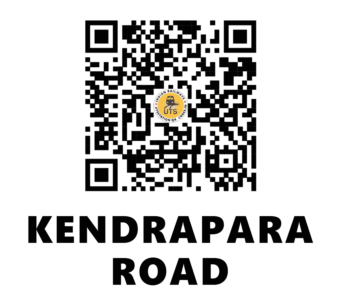 UTS QR Code for KENDRAPARA ROAD - KNPR (EO - ODISHA)