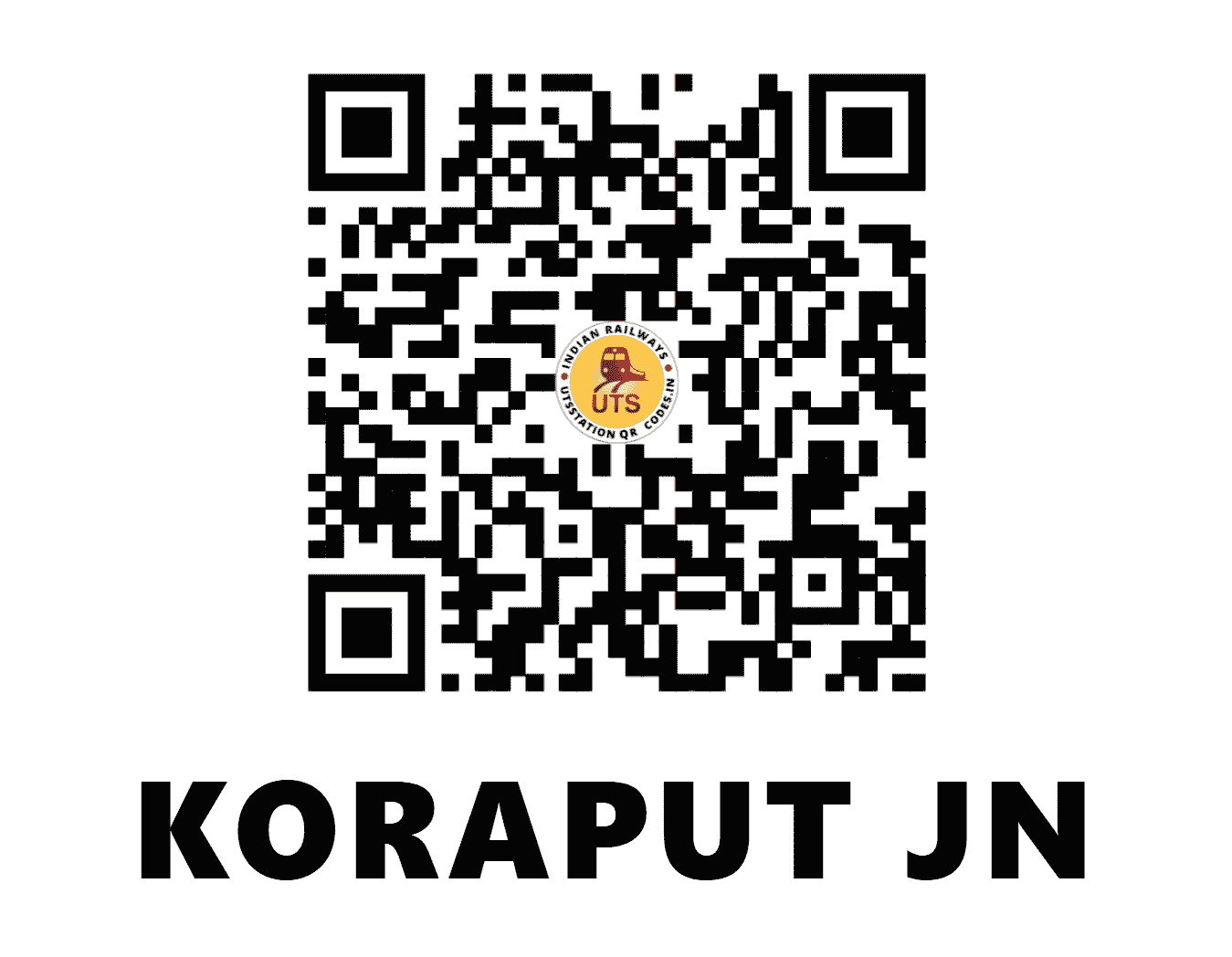 UTS QR Code for KORAPUT  JN - KRPU (EO - ODISHA)